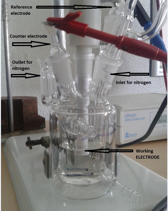 Schematic of the electrochemical cell